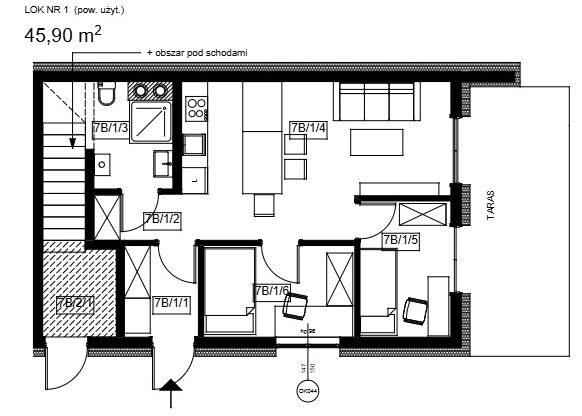 mieszkanie 7B/1 - Bliźniak Przecław