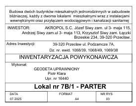 informacje mieszkanie 7b/1