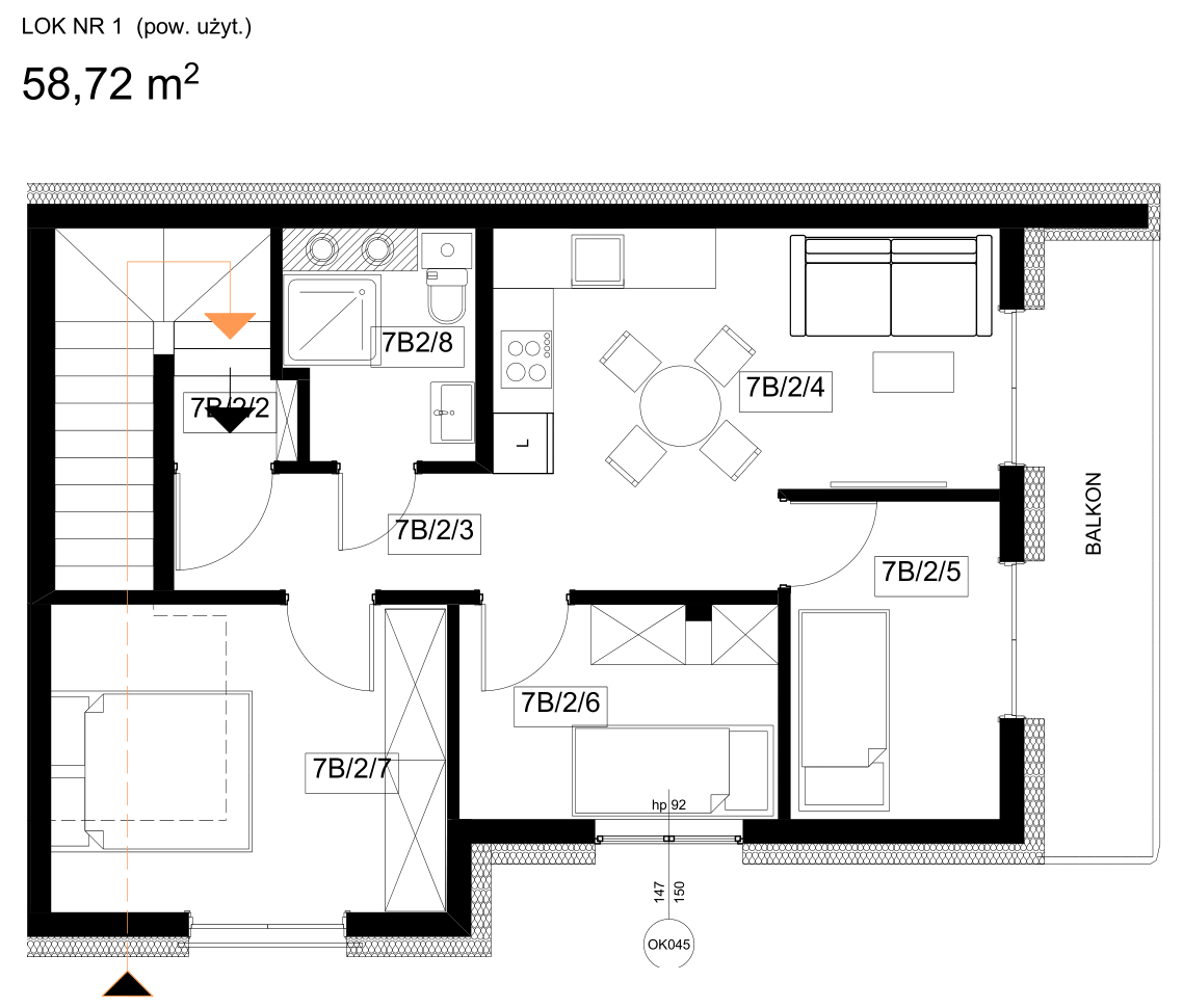 mieszkanie 7B/2 - Bliźniak Przecław